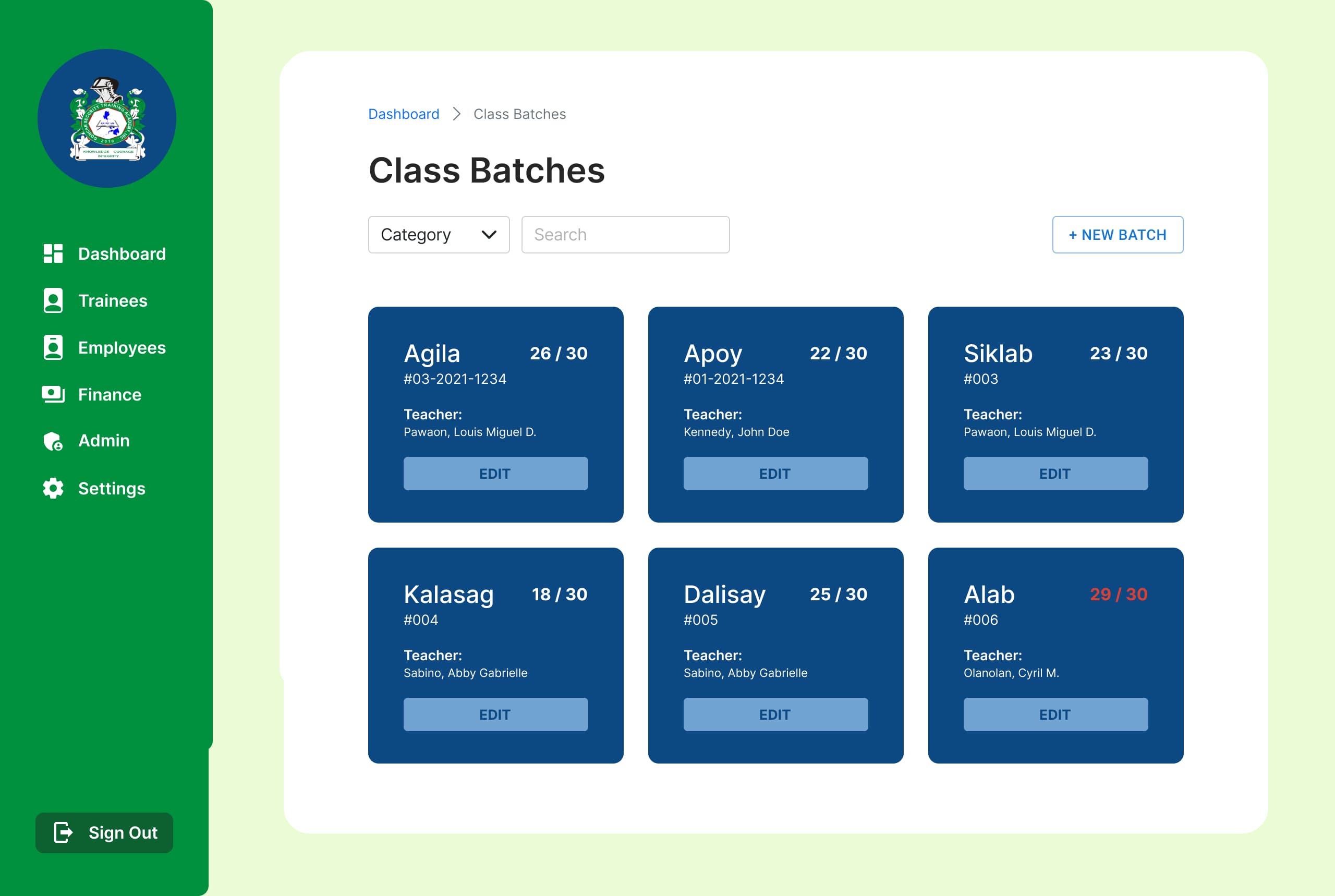 Goncar Enrollment System